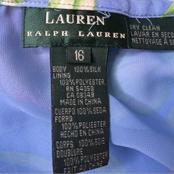 Lauren Ralph Lauren Silk Hawaiian Floral Skirt Size 16 - Picture 9 of 12